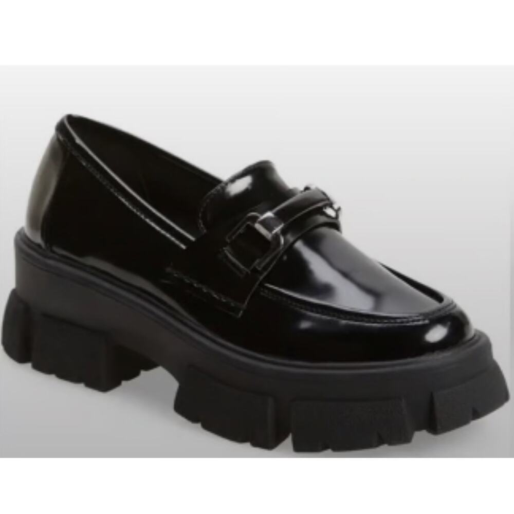 Steve Madden Black Lively Loafers size 8.5 - Picture 1 of 9